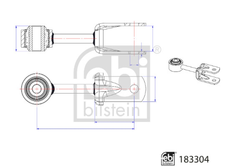 FEBI BILSTEIN Stange/Strebe, Stabilisator 183304