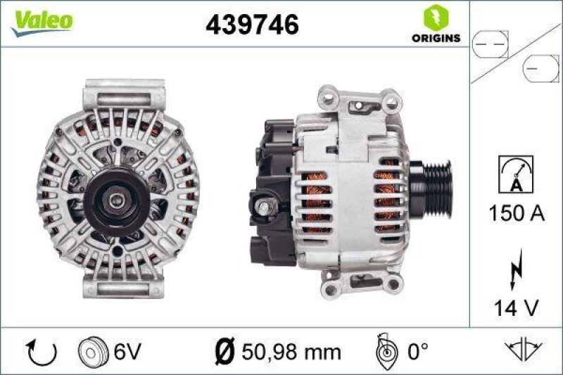 VALEO Generator VALEO ORIGINS NEW OE TECHNOLOGIE