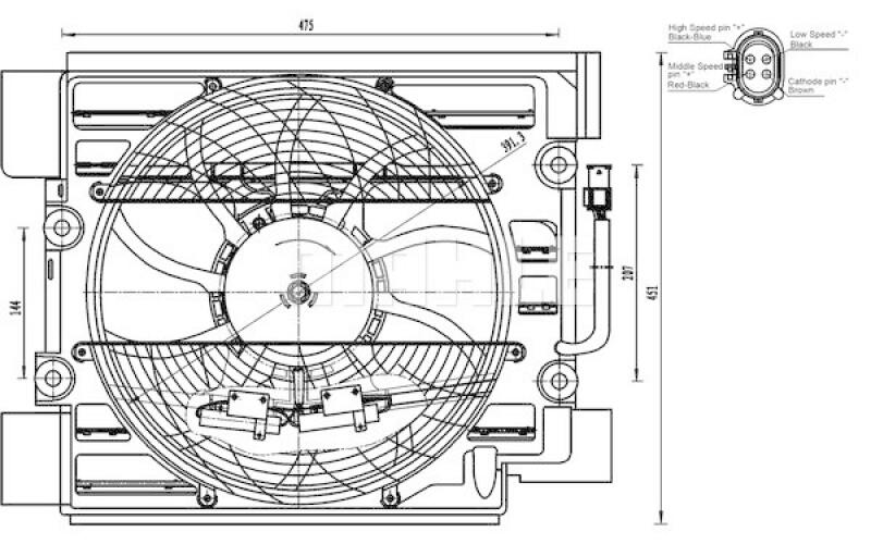 MAHLE Fan, A/C condenser BEHR