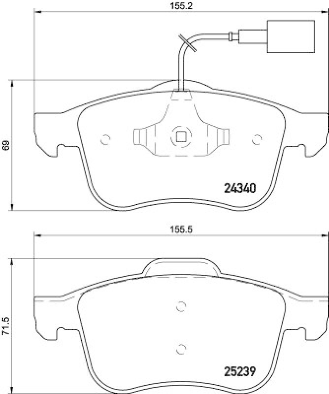 HELLA Brake Pad Set, disc brake