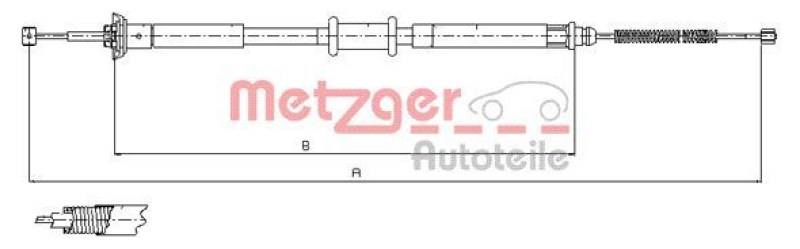 METZGER Cable Pull, parking brake