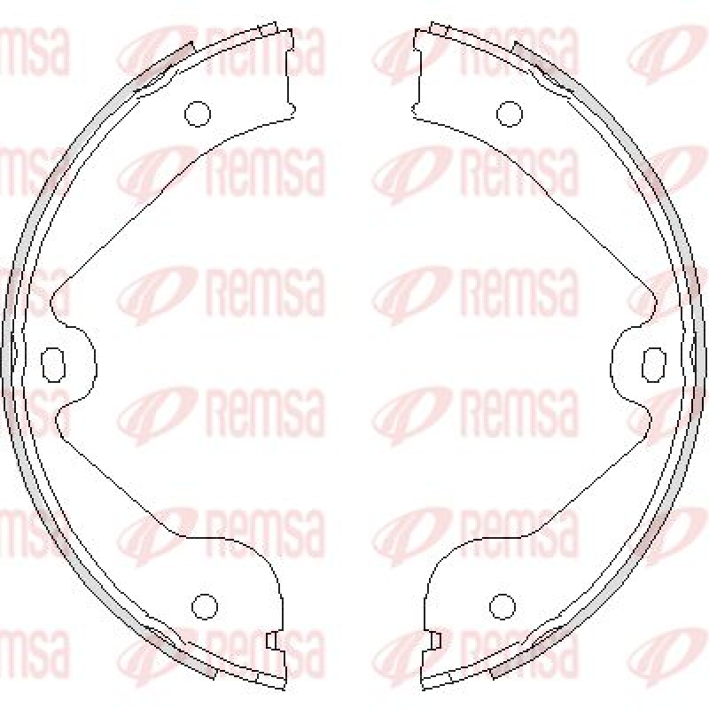 REMSA Brake Shoe Set, parking brake