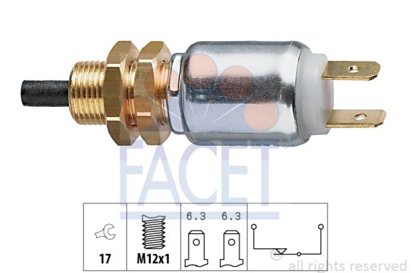 FACET Stop Light Switch Made in Italy - OE Equivalent