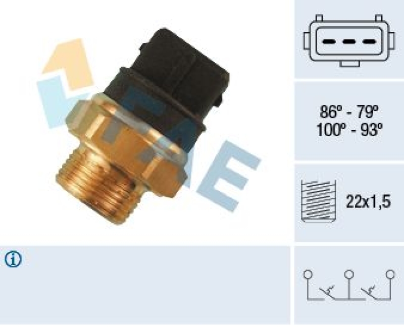 FAE Temperature Switch, radiator fan