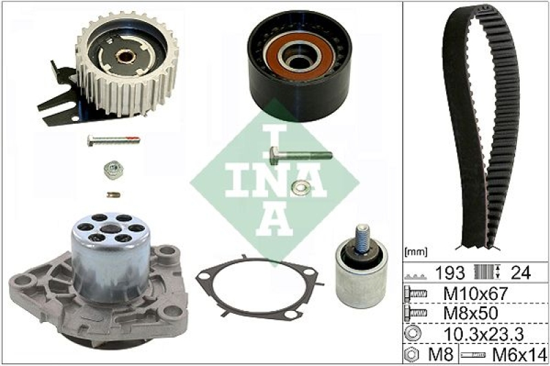 Schaeffler INA Wasserpumpe + Zahnriemensatz