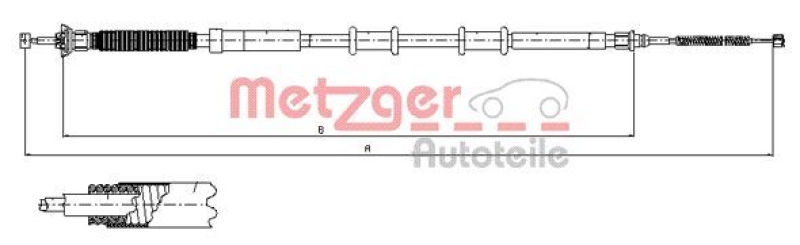 METZGER Seilzug, Feststellbremse 120716