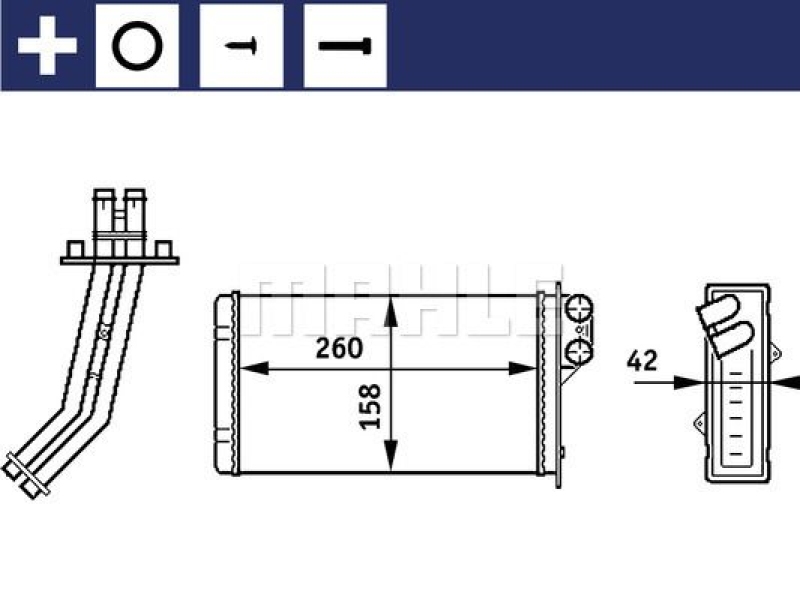 MAHLE Heat Exchanger, interior heating BEHR