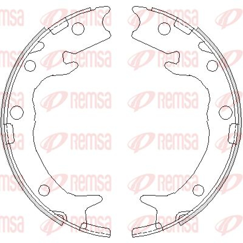 REMSA Brake Shoe Set, parking brake