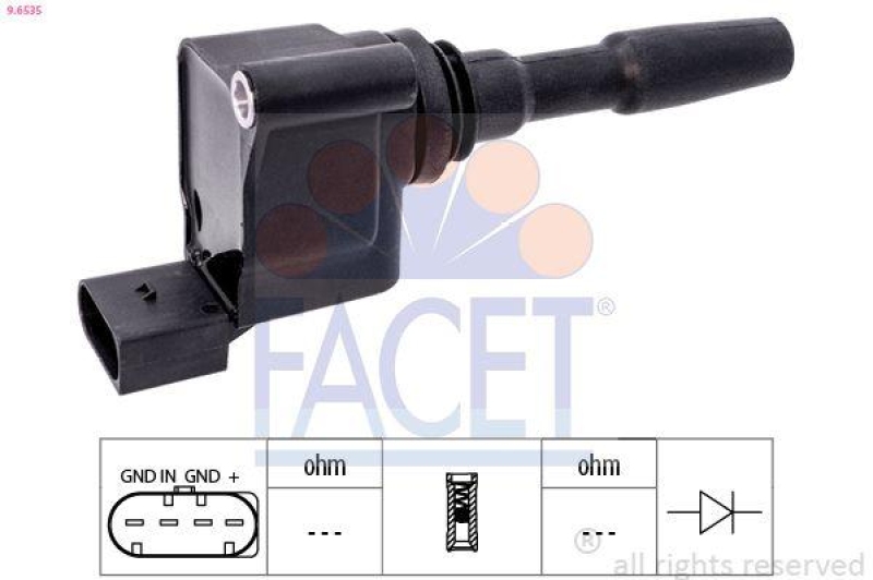 FACET Zündspule Made in Italy - OE Equivalent