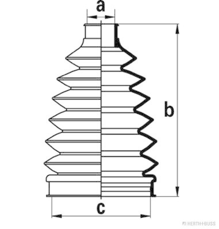 HERTH+BUSS JAKOPARTS Bellow Set, drive shaft