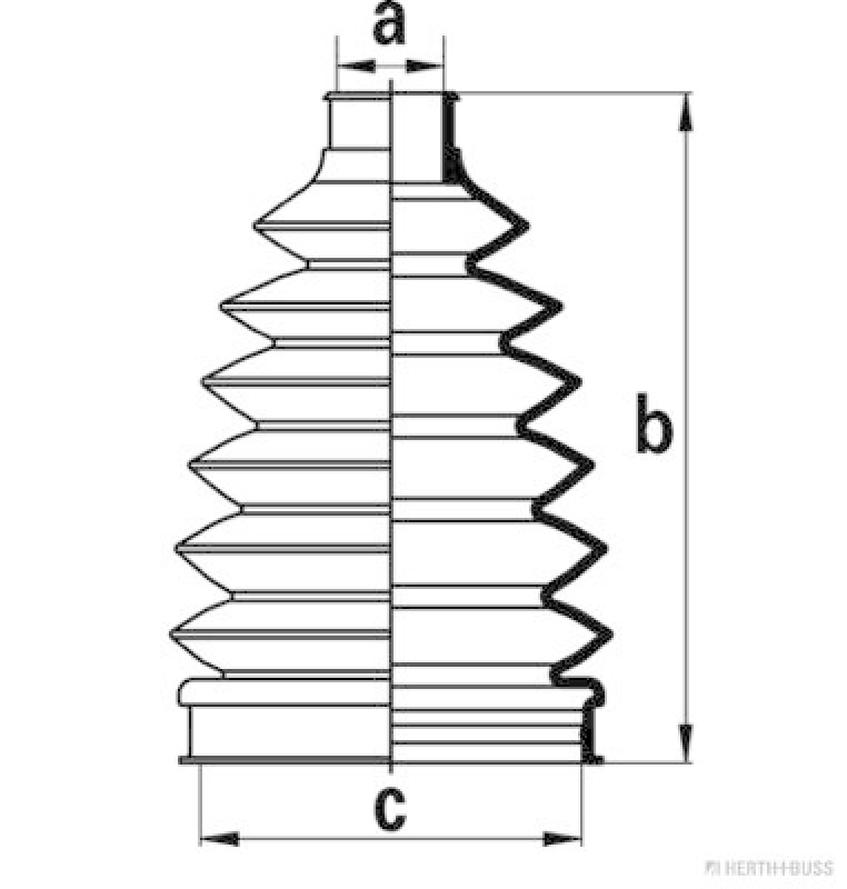 HERTH+BUSS JAKOPARTS Faltenbalgsatz, Antriebswelle