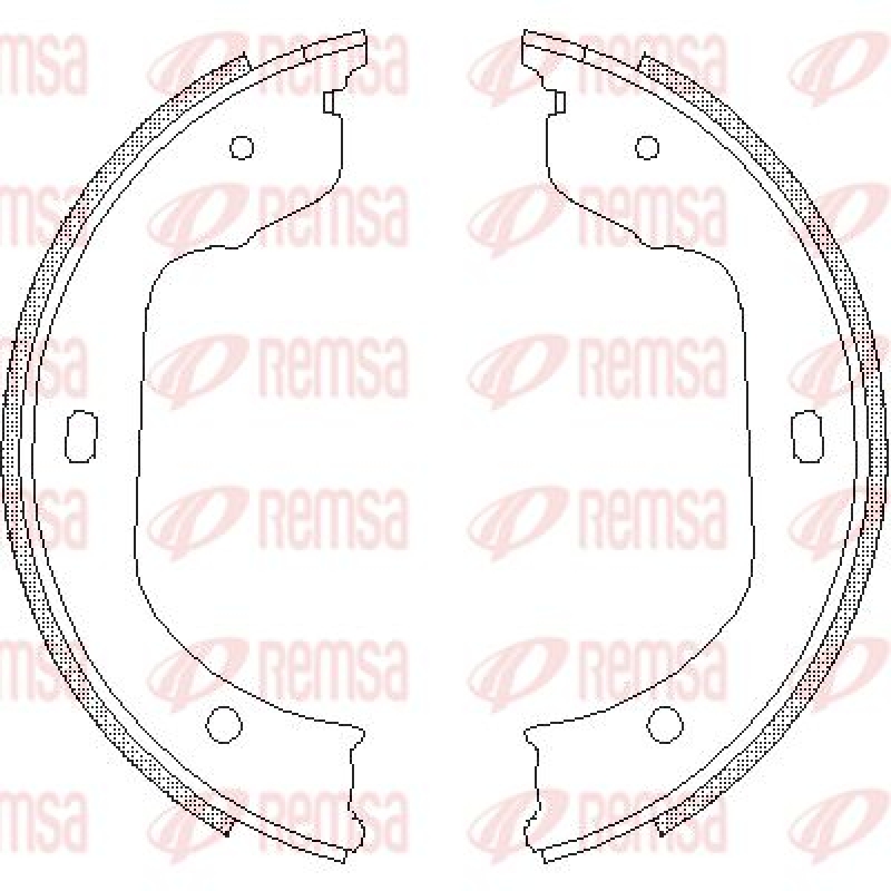 REMSA Brake Shoe Set, parking brake