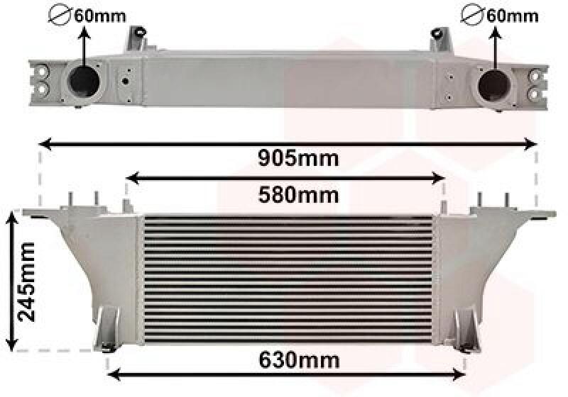 VAN WEZEL Intercooler, charger