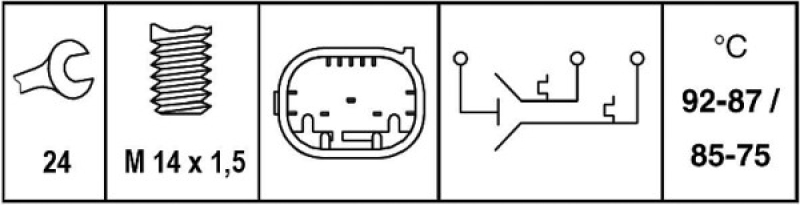 HELLA Temperaturschalter, Kühlerlüfter
