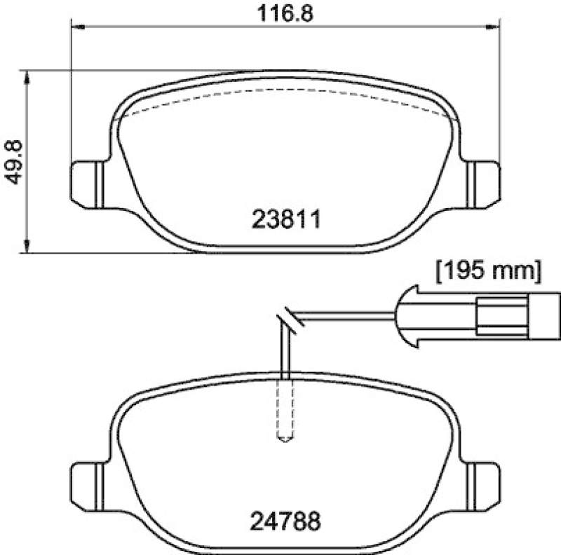 HELLA Brake Pad Set, disc brake