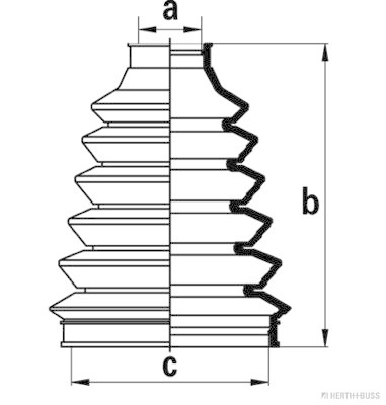 HERTH+BUSS JAKOPARTS Bellow Set, drive shaft