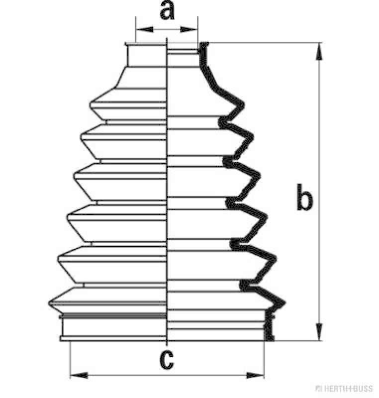 HERTH+BUSS JAKOPARTS Faltenbalgsatz, Antriebswelle