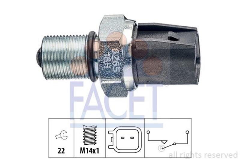 FACET Schalter, Rückfahrleuchte Made in Italy - OE Equivalent