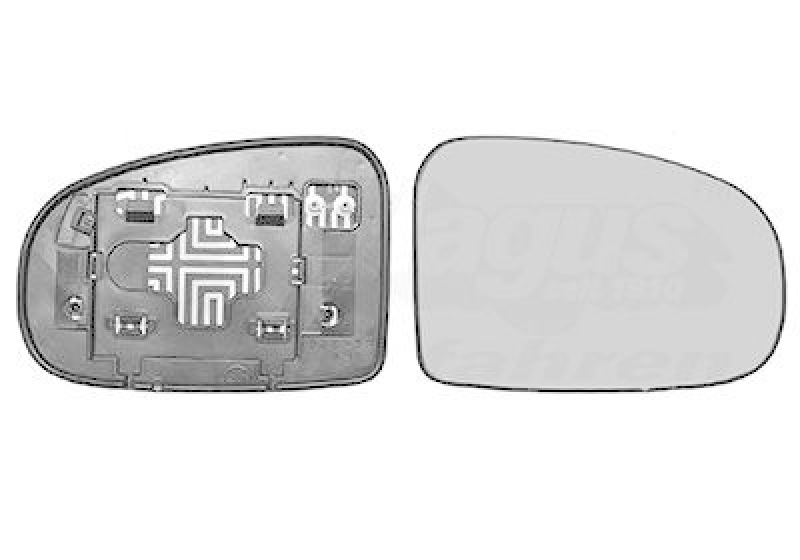 VAN WEZEL Spiegelglas, Au&szlig;enspiegel * HAGUS * 5410838