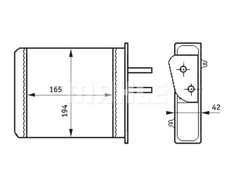 MAHLE Heat Exchanger, interior heating