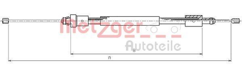 METZGER Cable, parking brake COFLE
