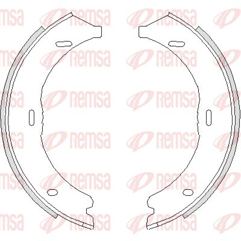 REMSA Brake Shoe Set, parking brake