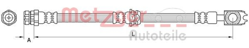 METZGER Brake Hose GREENPARTS