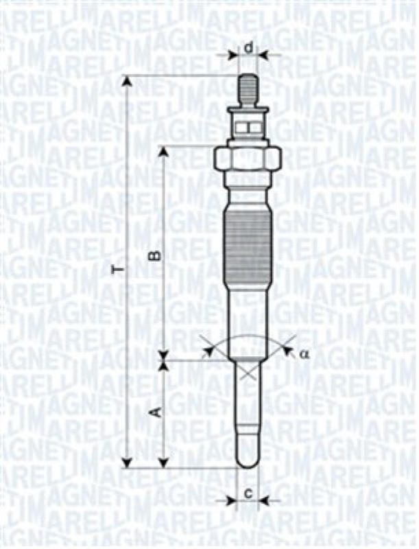 MAGNETI MARELLI Gl&uuml;hkerze 62900063304