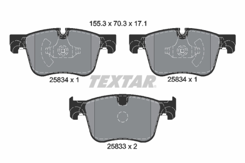 TEXTAR Brake Pad Set, disc brake Q+