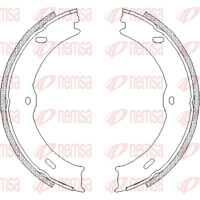 REMSA Brake Shoe Set, parking brake