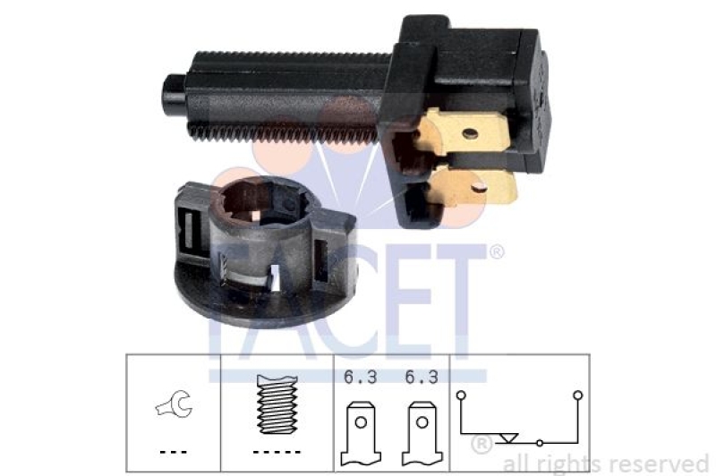 FACET Stop Light Switch Made in Italy - OE Equivalent