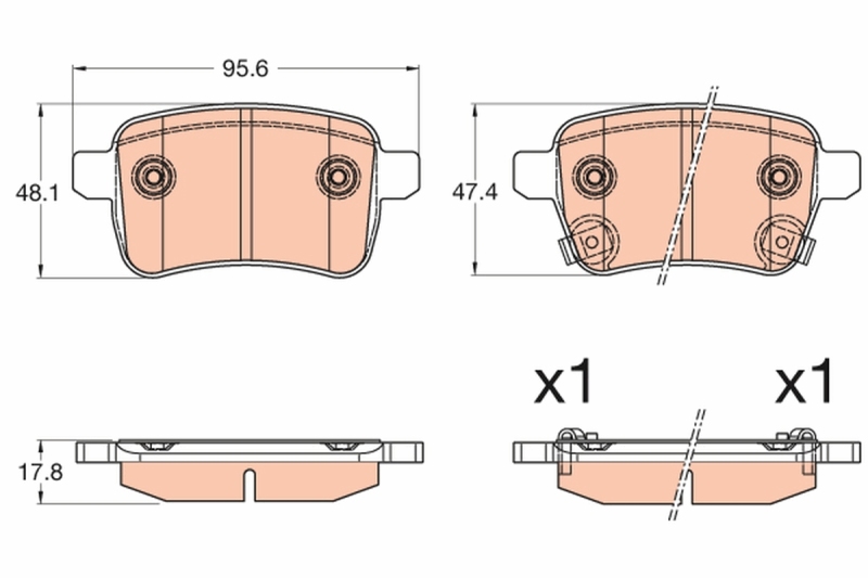 TRW Brake Pad Set, disc brake