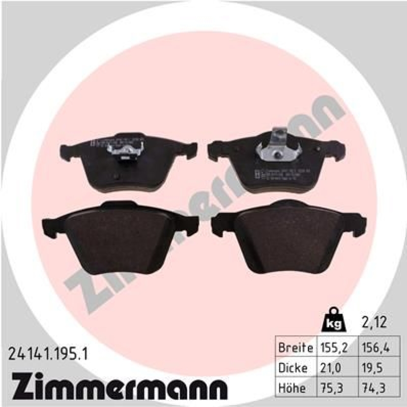 Zimmermann Bremsscheiben + Zimmermann Bremsbeläge