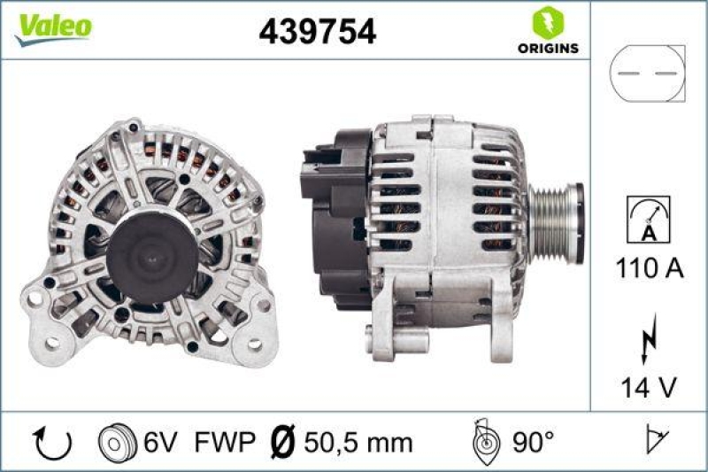 VALEO Generator VALEO ORIGINS NEW OE TECHNOLOGIE