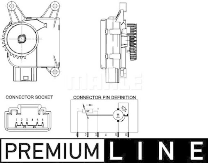 MAHLE Stellelement, Mischklappe BEHR *** PREMIUM LINE ***