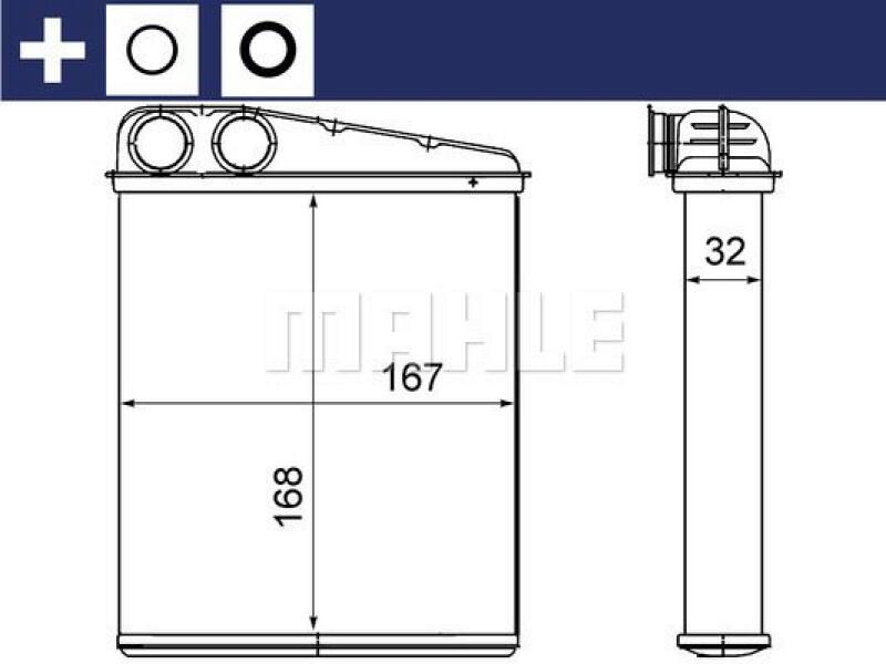 MAHLE Heat Exchanger, interior heating BEHR