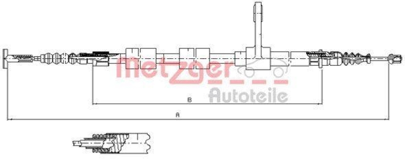 METZGER Seilzug, Feststellbremse 251.33