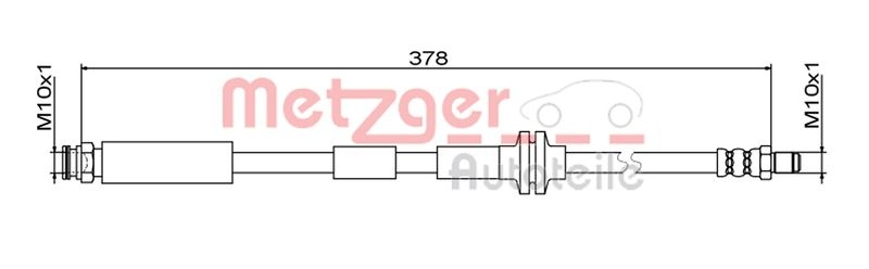 METZGER Brake Hose GREENPARTS