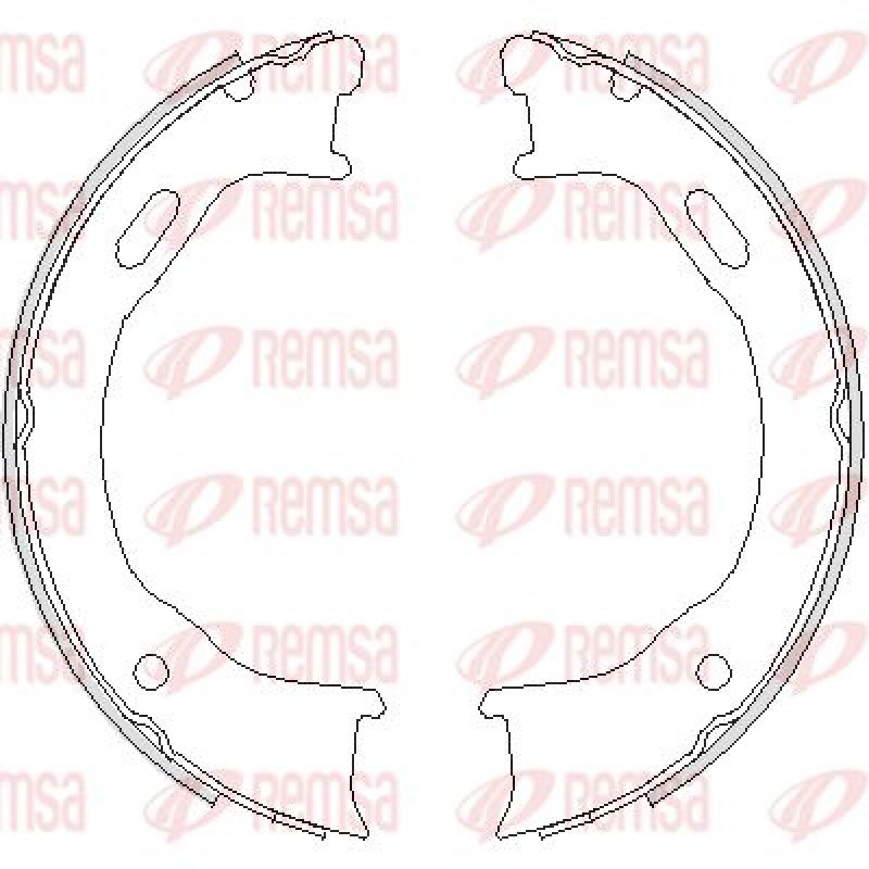 REMSA Brake Shoe Set, parking brake
