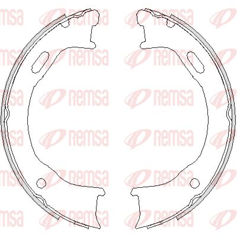 REMSA Brake Shoe Set, parking brake