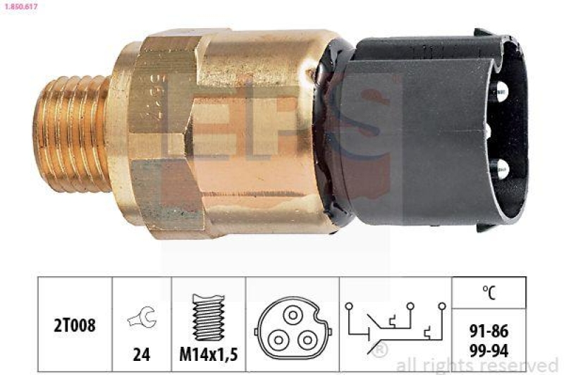 EPS Temperaturschalter, Kühlerlüfter Made in Italy - OE Equivalent