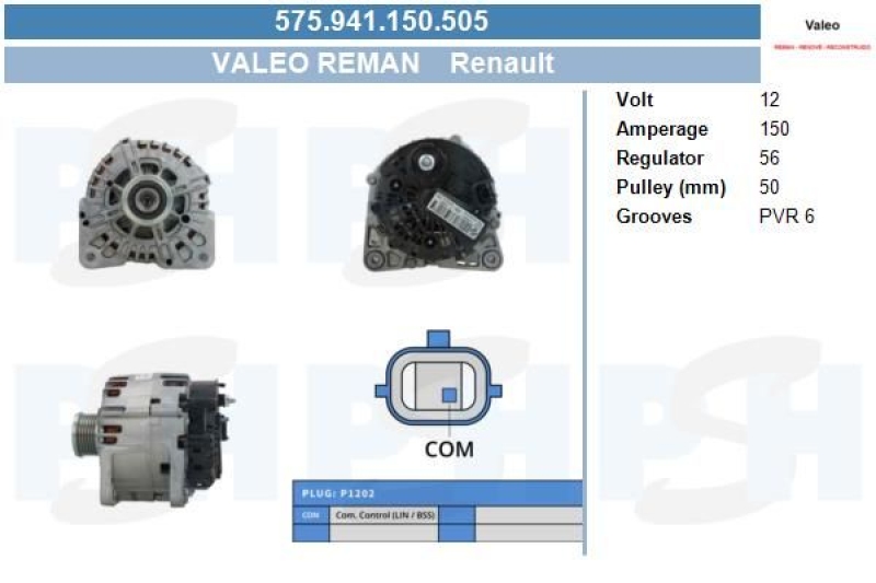 BV PSH Generator Valeo Reman