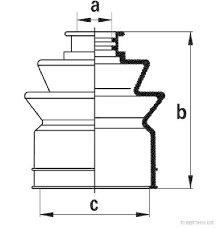 HERTH+BUSS JAKOPARTS Bellow Set, drive shaft