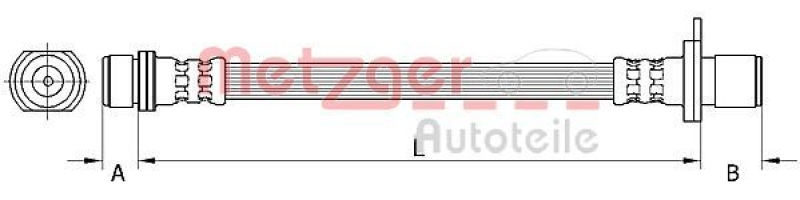 METZGER Bremsschlauch GREENPARTS 4111501