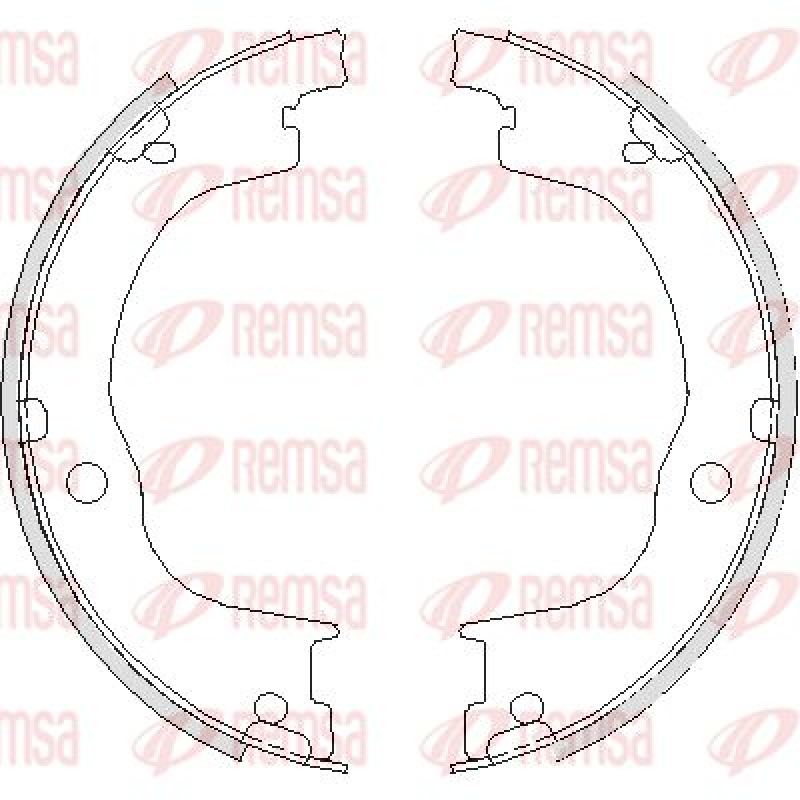 REMSA Brake Shoe Set, parking brake