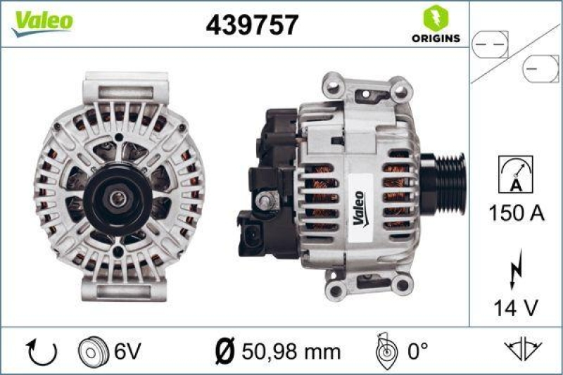 VALEO Generator VALEO ORIGINS NEW OE TECHNOLOGIE