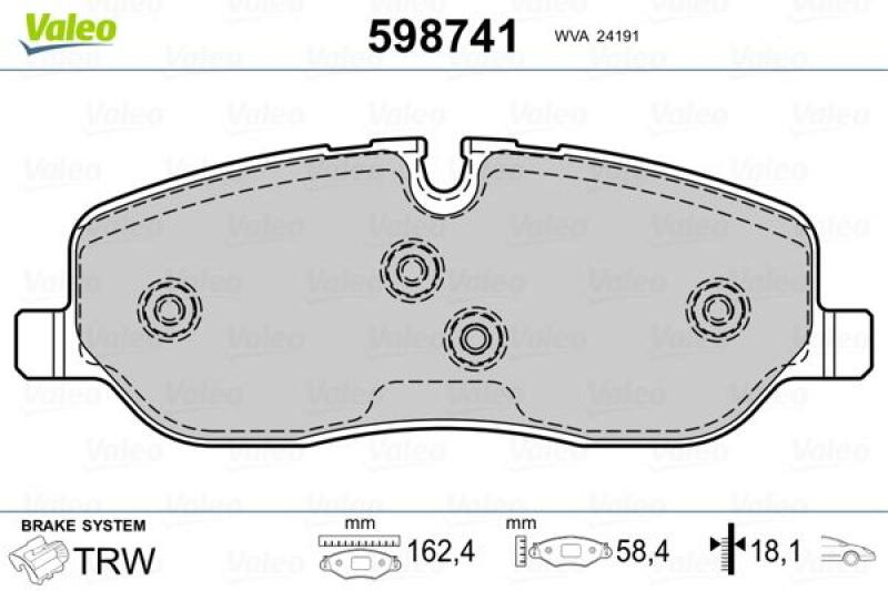 VALEO Brake Pad Set, disc brake