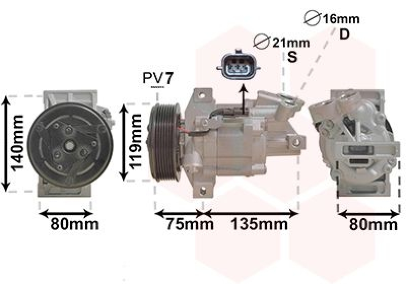 VAN WEZEL Kompressor, Klimaanlage