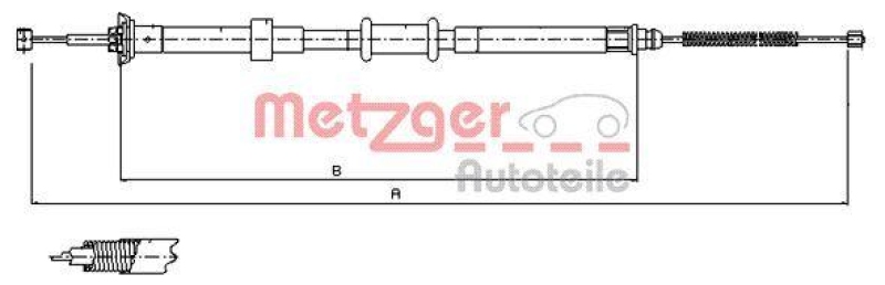 METZGER Seilzug, Feststellbremse 120725
