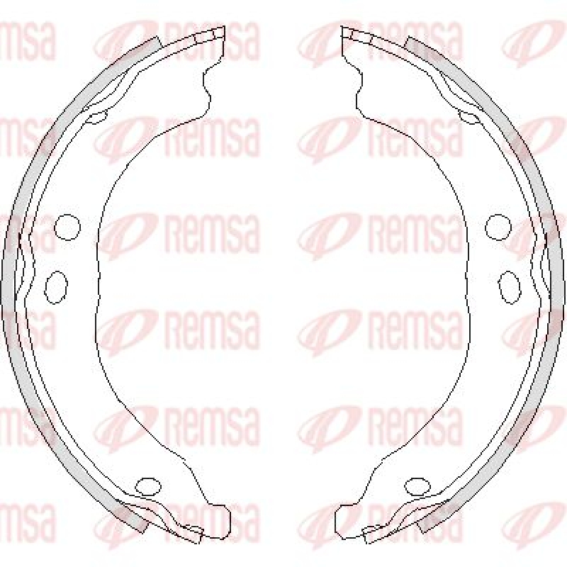 REMSA Brake Shoe Set, parking brake